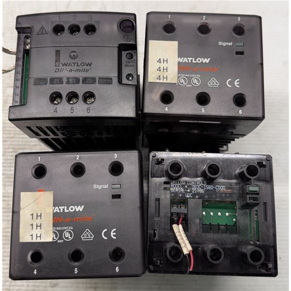 (4) Watlow #DB3C-1560-C000/#DB30-60C0-0000 Solid State Power Controllers