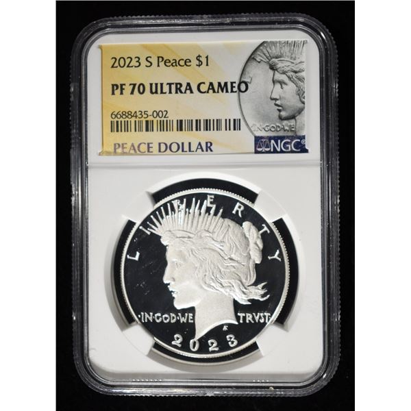 2023-S PEACE DOLLAR NGC PF70 UCAM