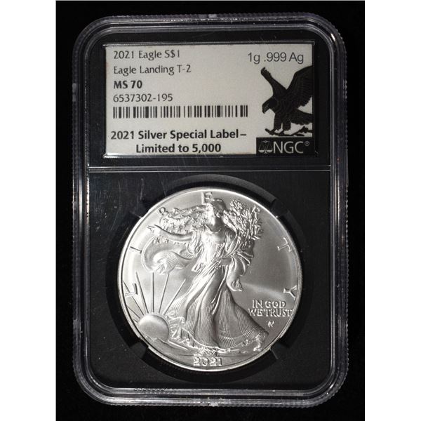 2021 AMERICAN SILVER EAGLE NGC MS70