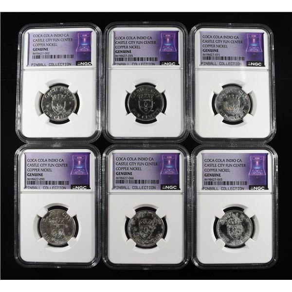 (6) COCA COLA INDIO CA NGC GENUINE