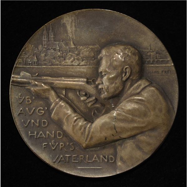 1900 SWISS SHOOTING MEDAL BASEL SILVER