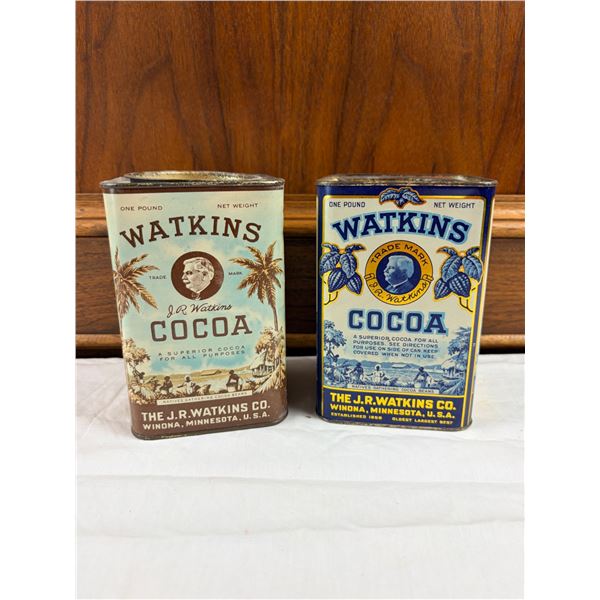 Watkins Cocoa Tins