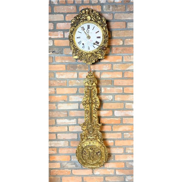 Brass and Enamel Farm Clock