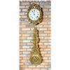 Image 1 : Brass and Enamel Farm Clock