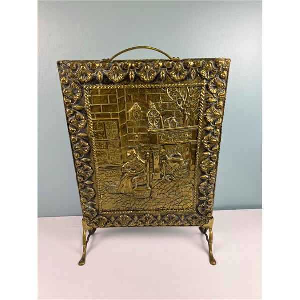 Embossed Brass Firescreen