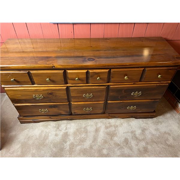 Nine Drawer Dresser with Mirror