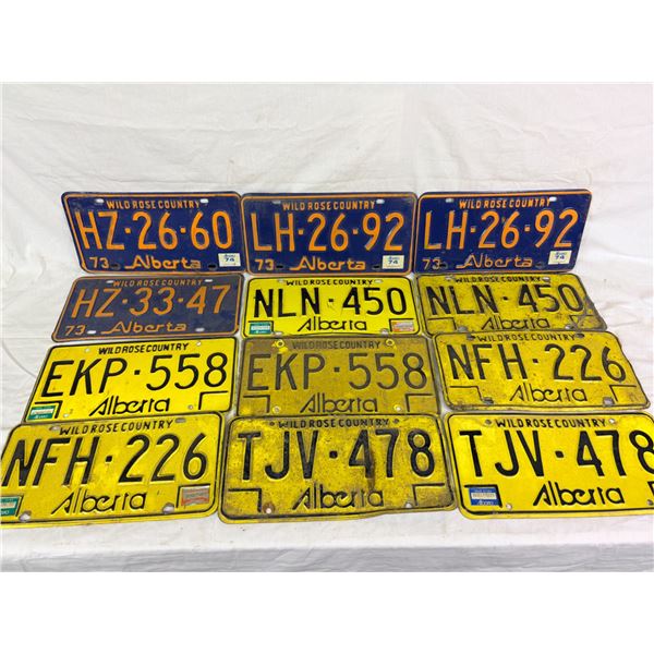 Vintage Alberta License Plates