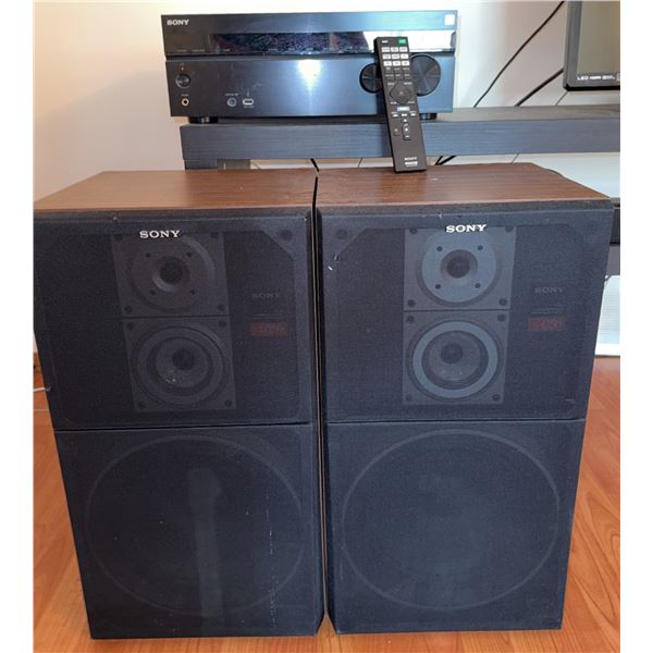 Sony AV Receiver with SS-C50 Speaker Pair and Remote