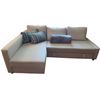 Image 2 : Light Grey Sectional Sofa Bed with Storage Chaise