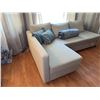 Image 3 : Light Grey Sectional Sofa Bed with Storage Chaise