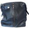 Image 2 : Black Faux Leather Backpack and Black-White Geometric Clutch