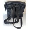 Image 3 : Black Faux Leather Backpack and Black-White Geometric Clutch