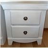 Image 3 : White Two-Drawer Wooden Nightstands