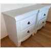 Image 4 : White Two-Drawer Wooden Nightstands