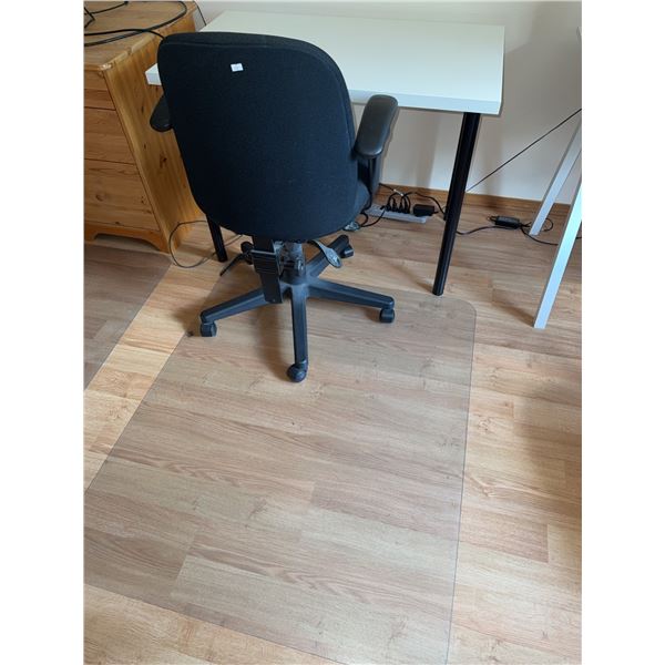 Office Desk, Chair, and Floor Mat Set