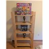 Image 2 : Wooden Shelf with LEGO Friends 41130, Battleship Game, Soccer Trophy, and Globe
