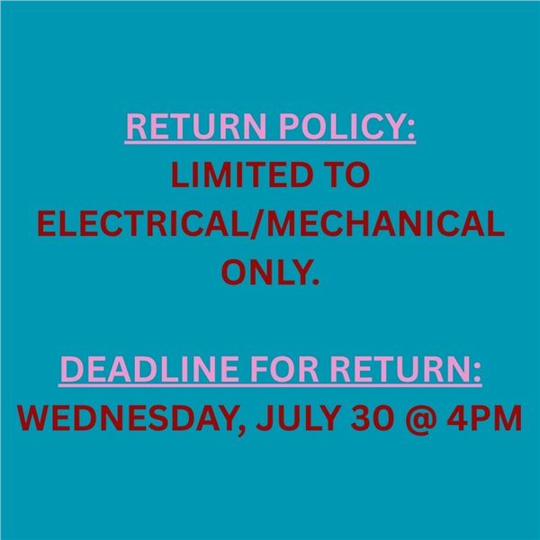 RETURN POLICY