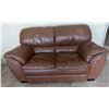 Image 1 : Brown Leather Loveseat