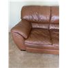 Image 3 : Brown Leather Loveseat