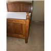 Image 2 : King Sized Wood Bed Frame With Mattress and Foam Topper