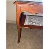 Image 5 : Wooden Side Table with Glass Top and Lower Shelf