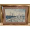 Image 1 : Framed Claude Monet Style Landscape Print
