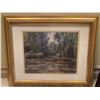 Image 4 : Decorative Art Lot: Framed Landscape, Framed Postcards, Blue Jay Plate