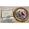 Image 3 : Bird Collectibles Lot: Art Plate, Wall Art, and Wood Duck Figurine