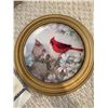 Image 4 : Bird Collectibles Lot: Art Plate, Wall Art, and Wood Duck Figurine