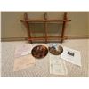 Image 1 : Collector Plate Set With Certificates and Wooden Rack