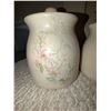 Image 2 : 4 Ceramic Floral Canisters With Lids