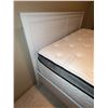 Image 2 : White Wooden Bed Frame With Organic Cotton Full Mattress