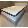 Image 6 : White Wooden Bed Frame With Organic Cotton Full Mattress