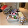 Image 1 : Children's Toys, Dollhouse, Cradle, and Plush Lot