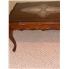 Image 3 : Wooden Coffee Table with Glass Top and Lace Inserts
