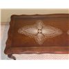 Image 4 : Wooden Coffee Table with Glass Top and Lace Inserts