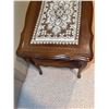 Image 4 : Wood Side Table with Glass Top and Shelf