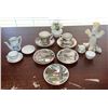 Image 1 : English and Irish Bone China Cups, Saucers, and Decorative Pieces