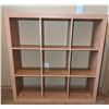 Image 1 : 9-Cube Wood Open Shelf Bookcase, 40 x 40 x 11.5 Inches