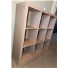 Image 2 : 9-Cube Wood Open Shelf Bookcase, 40 x 40 x 11.5 Inches