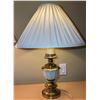 Image 3 : Brass and White Ceramic Table Lamps with Shades