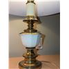 Image 4 : Brass and White Ceramic Table Lamps with Shades
