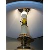 Image 5 : Brass and White Ceramic Table Lamps with Shades