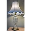 Image 3 : Cut Glass and Brass Table Lamps, 26 and 31 Inches Tall