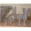 Image 3 : Cut Glass Punch Bowl Set with 11 Glasses, Decanters, and Drinkware