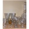 Image 4 : Cut Glass Punch Bowl Set with 11 Glasses, Decanters, and Drinkware