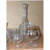 Image 5 : Cut Glass Punch Bowl Set with 11 Glasses, Decanters, and Drinkware