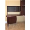 Image 2 : L-Shaped Wood Corner Desk with Hutch and Shelves