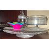 Image 3 : Glass Lazy Susans, Serving Platters, and Tableware