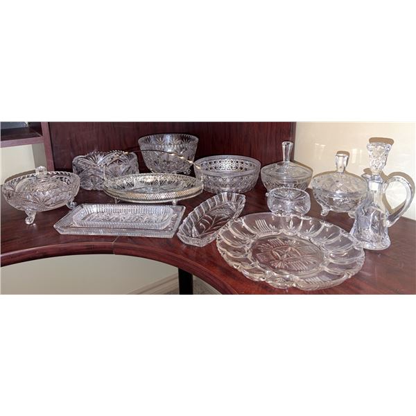 Cut Glass Serving and Tableware Collection